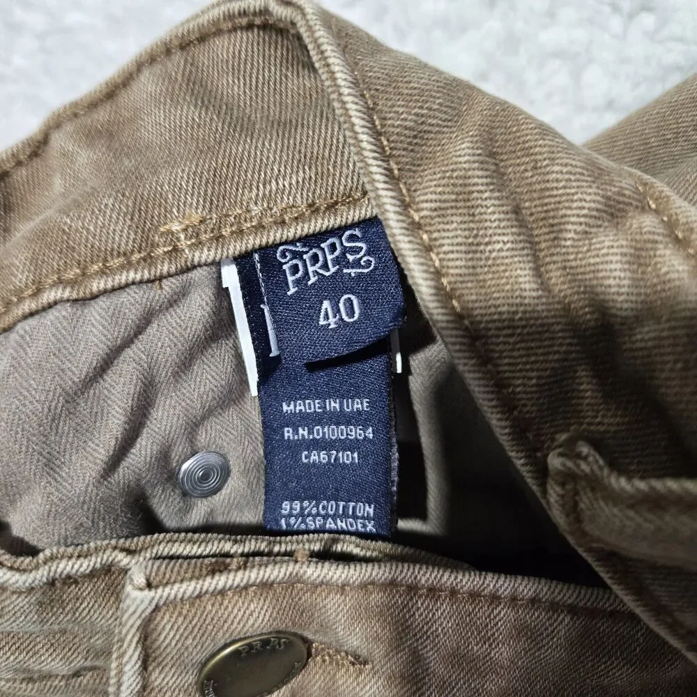 PRPS Jeans Le Sabre Slim Straight Fit Mens Size 40x33 Japanese Denim Stretch